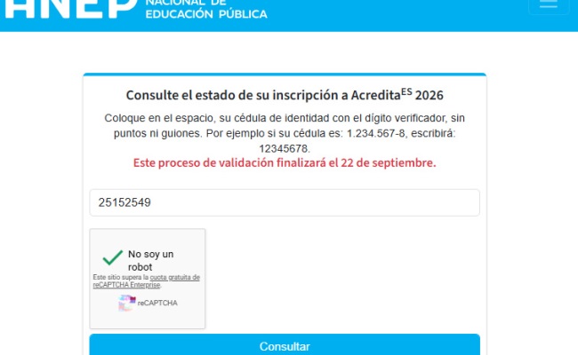 Consulta el estado de la postulación